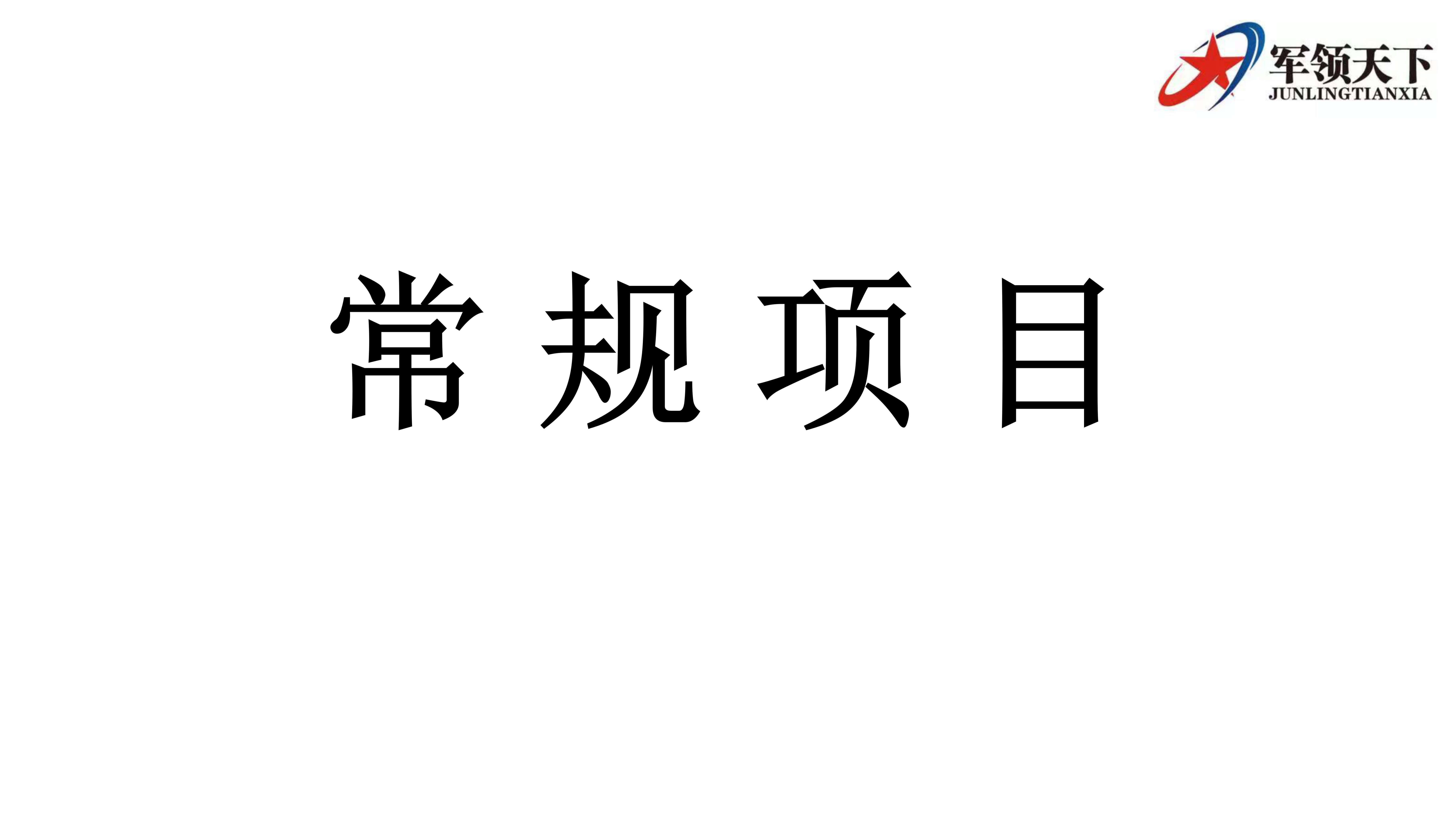 常规项目
